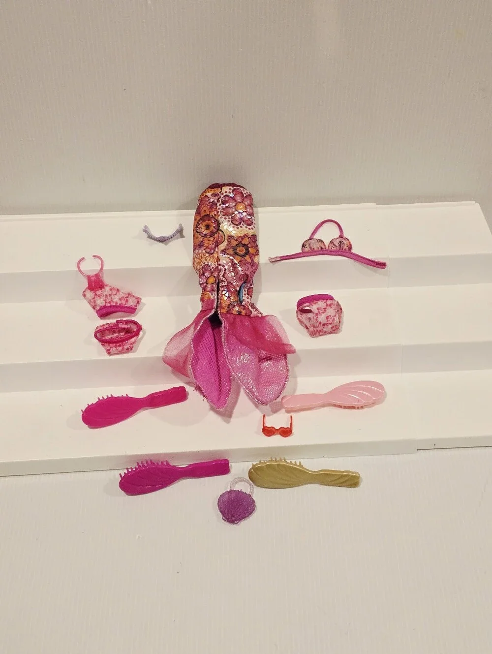 Vintage Barbie Mermaid Tale Doll Swimsuit and Accessories Set